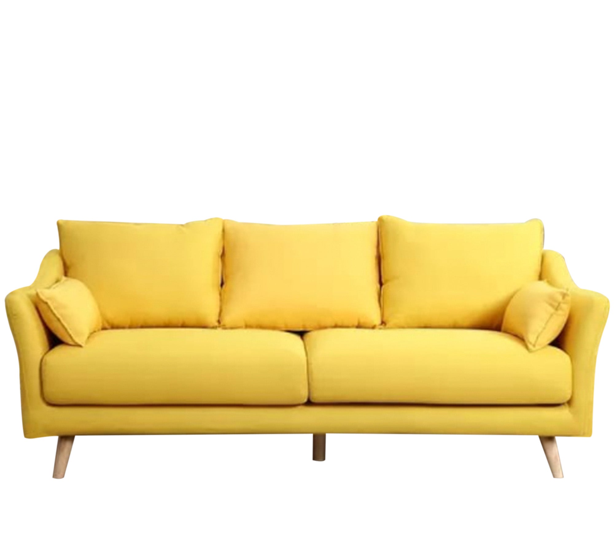 Bright Yellow Sofa, Vibrant & Comfortable