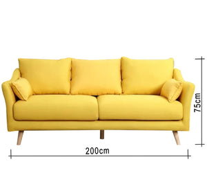 Bright Yellow Sofa, Vibrant & Comfortable