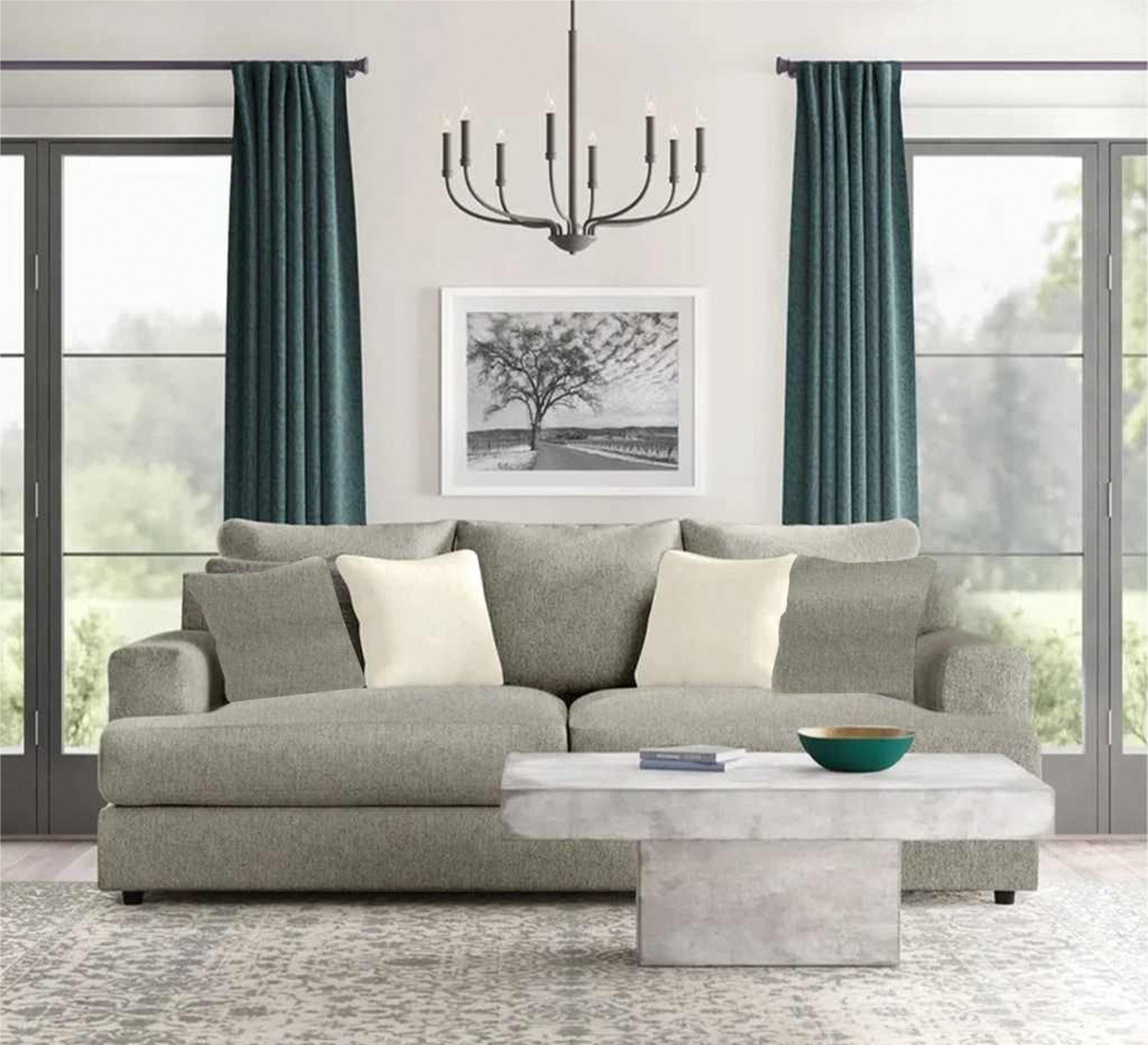 Mint color sofa