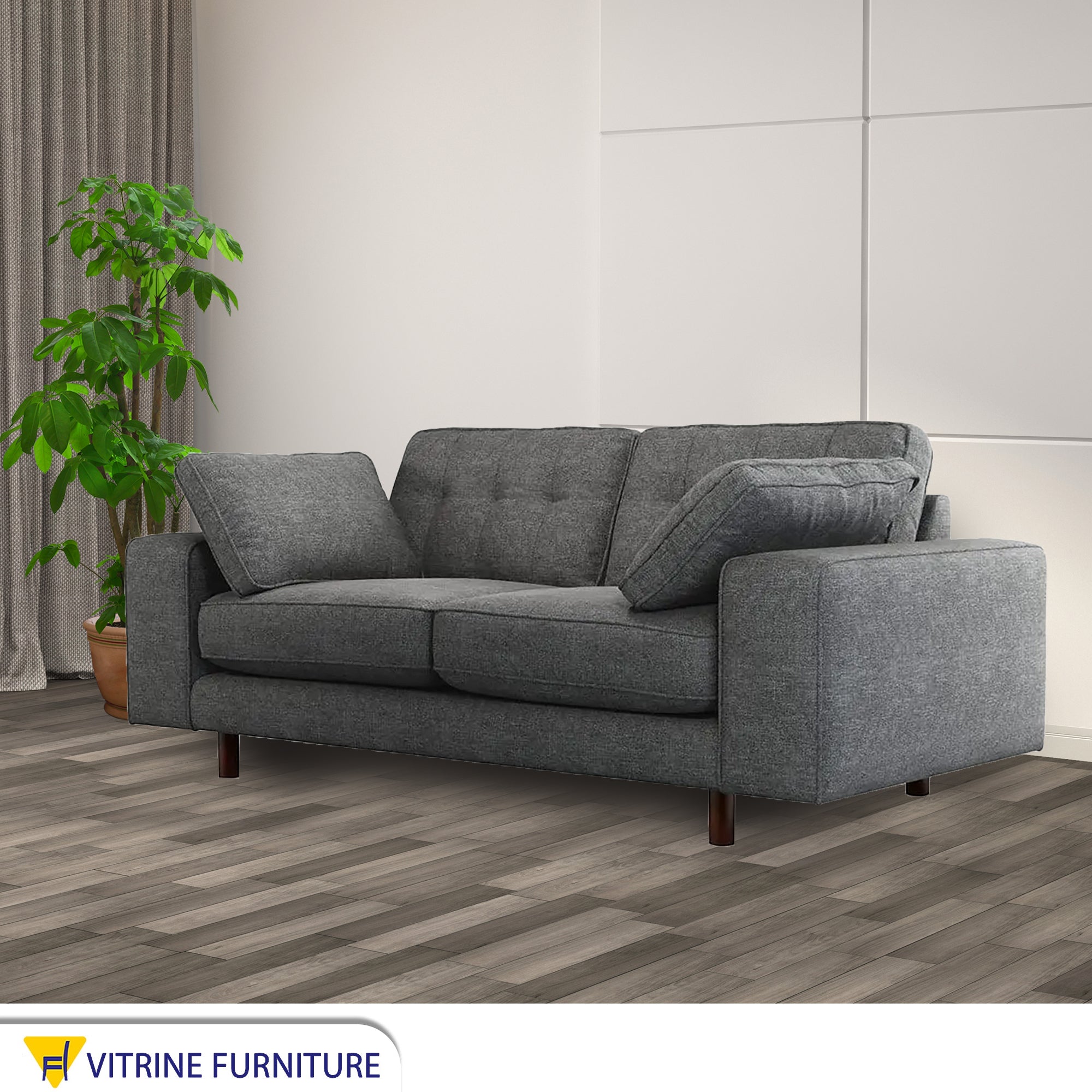 Dark grey sofa