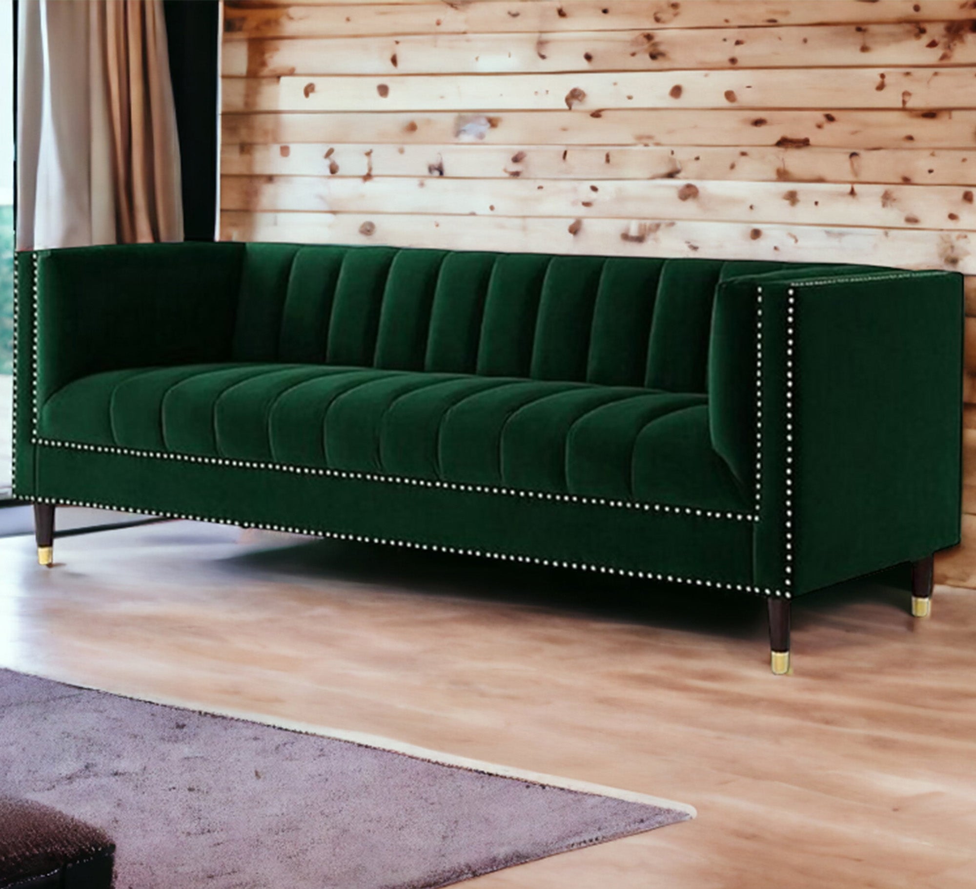 Green sofa