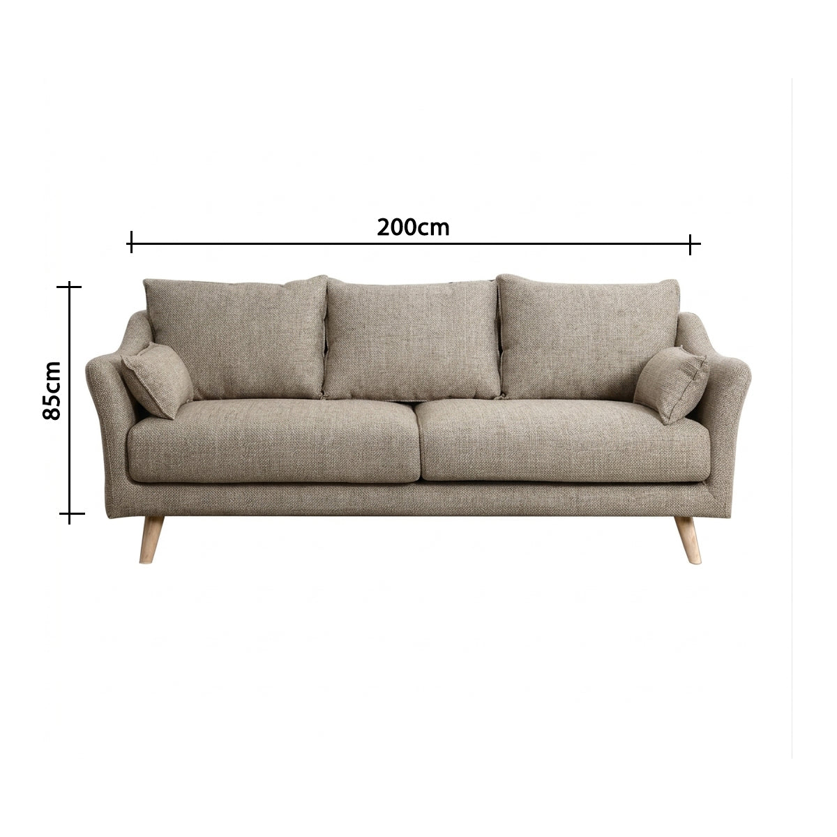 A luxurious fabric sofa with a luxurious design.