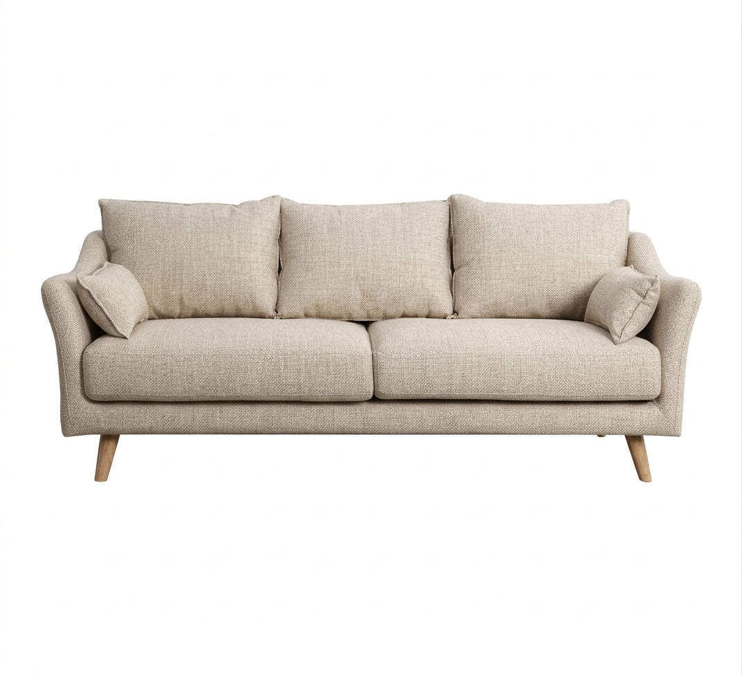 A luxurious fabric sofa with a luxurious design.