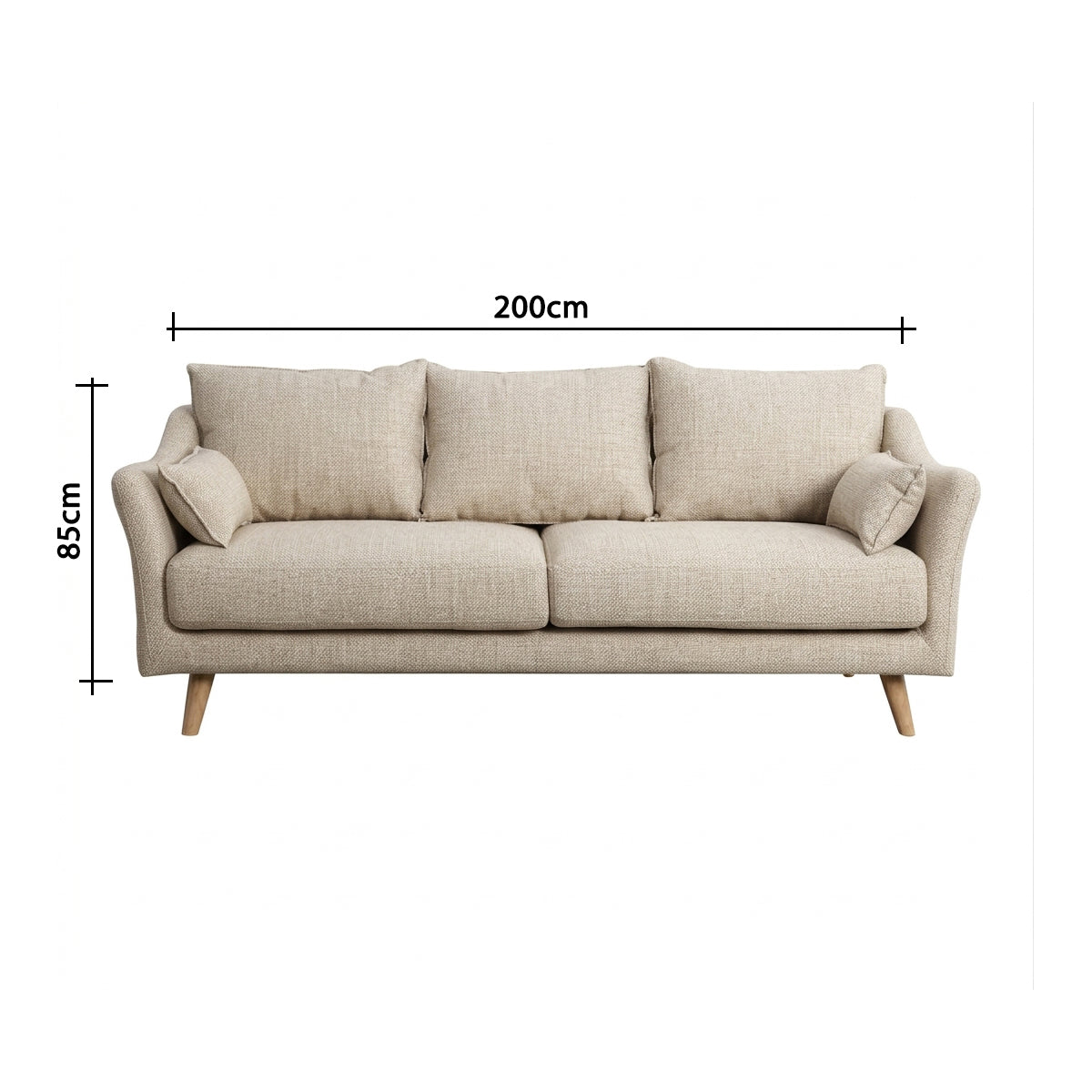 A luxurious fabric sofa with a luxurious design.