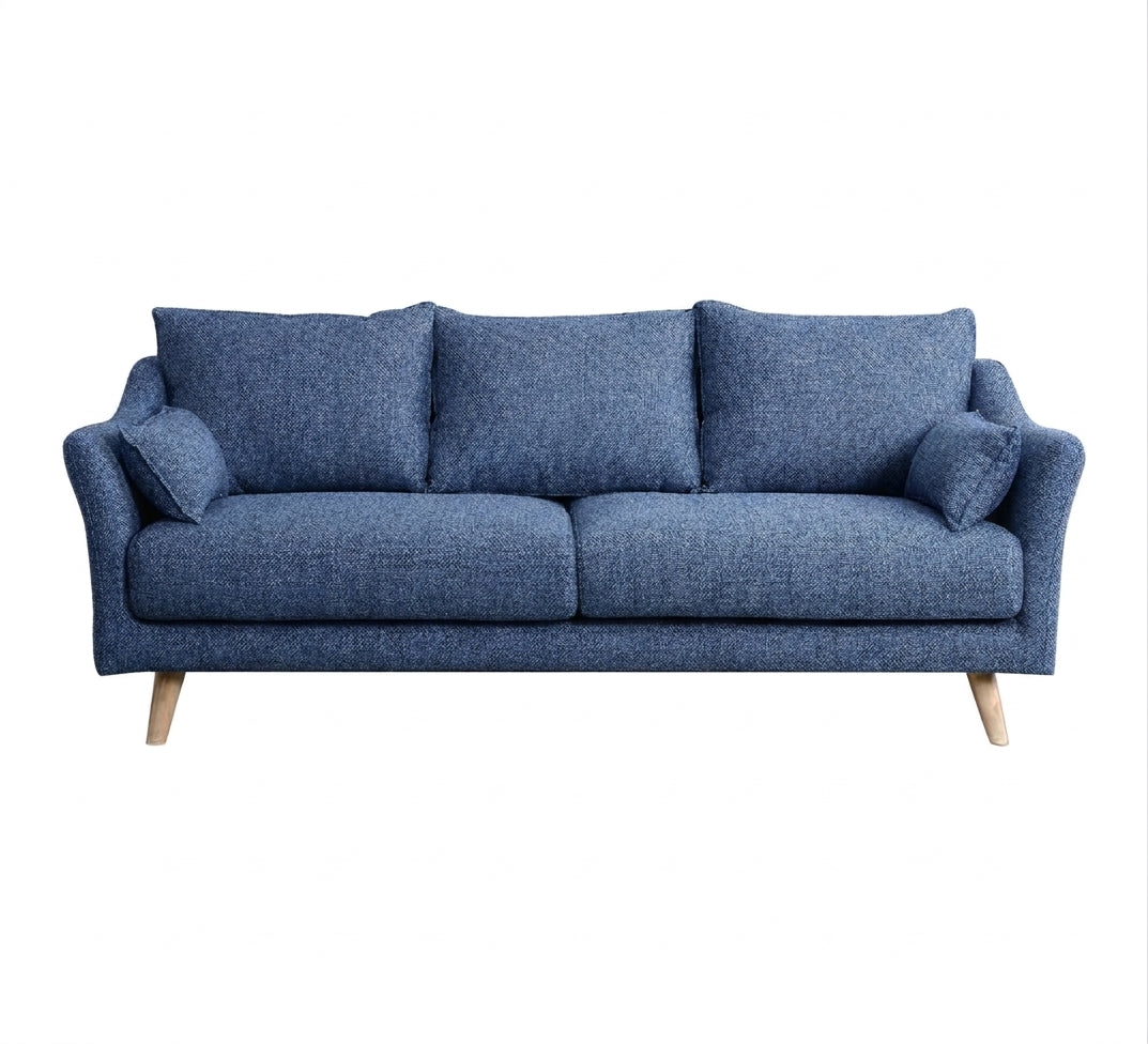 A luxurious fabric sofa with a luxurious design.