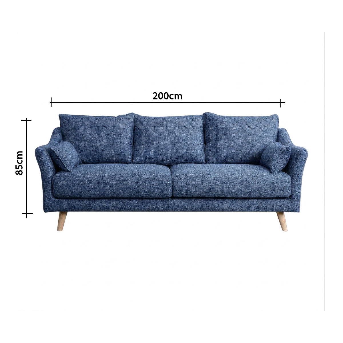 A luxurious fabric sofa with a luxurious design.