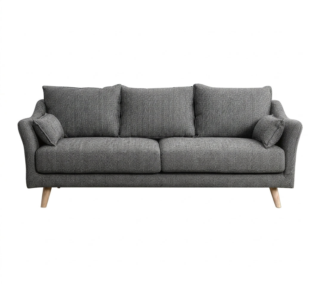 A luxurious fabric sofa with a luxurious design.