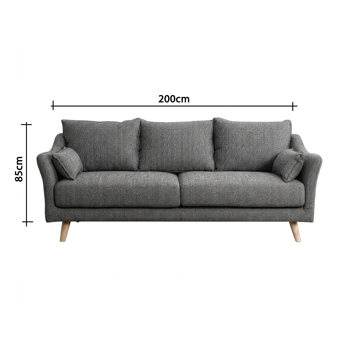 A luxurious fabric sofa with a luxurious design.
