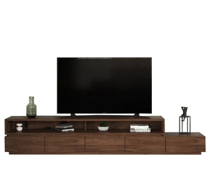 Brown Wooden TV Table - Sleek, Sturdy, Stylish