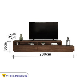 Brown Wooden TV Table - Sleek, Sturdy, Stylish