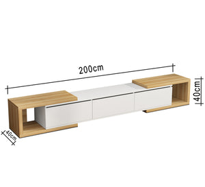 TV table with hollow sides