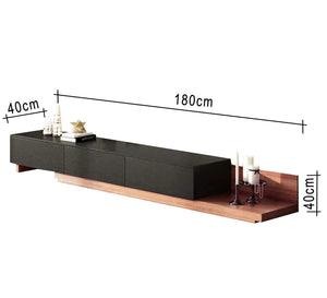 Black TV unit * wooden brown