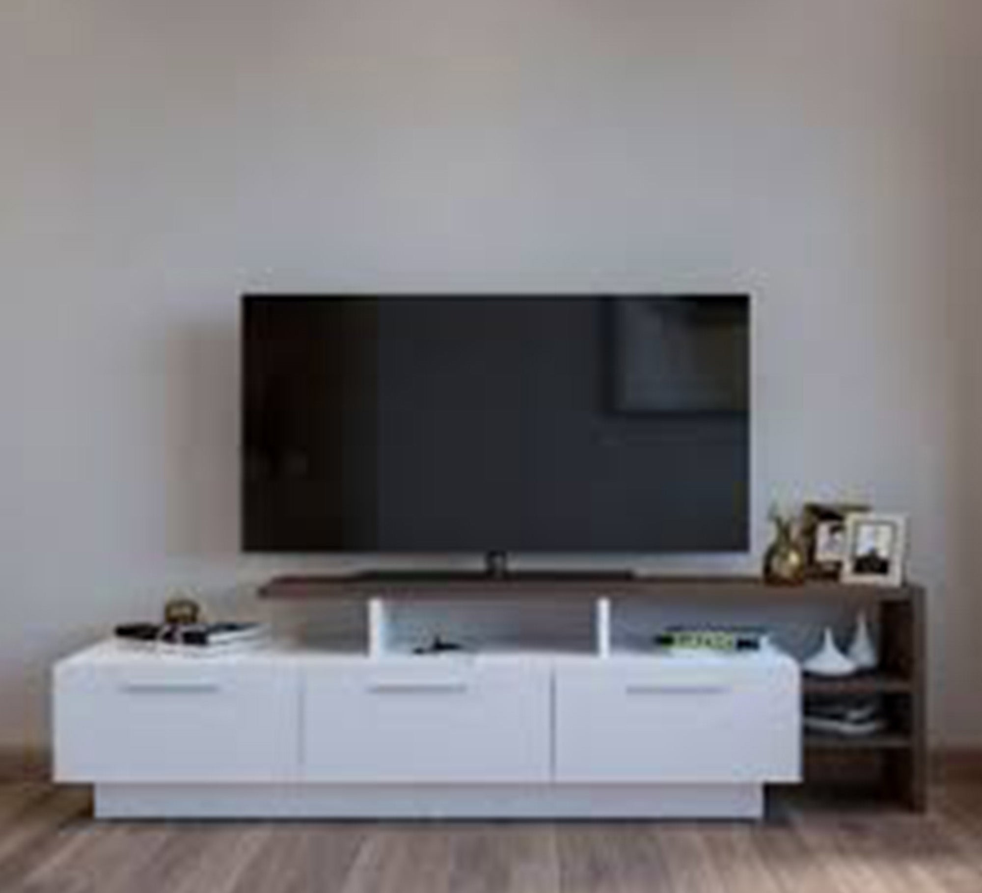 Open side shelf TV unit