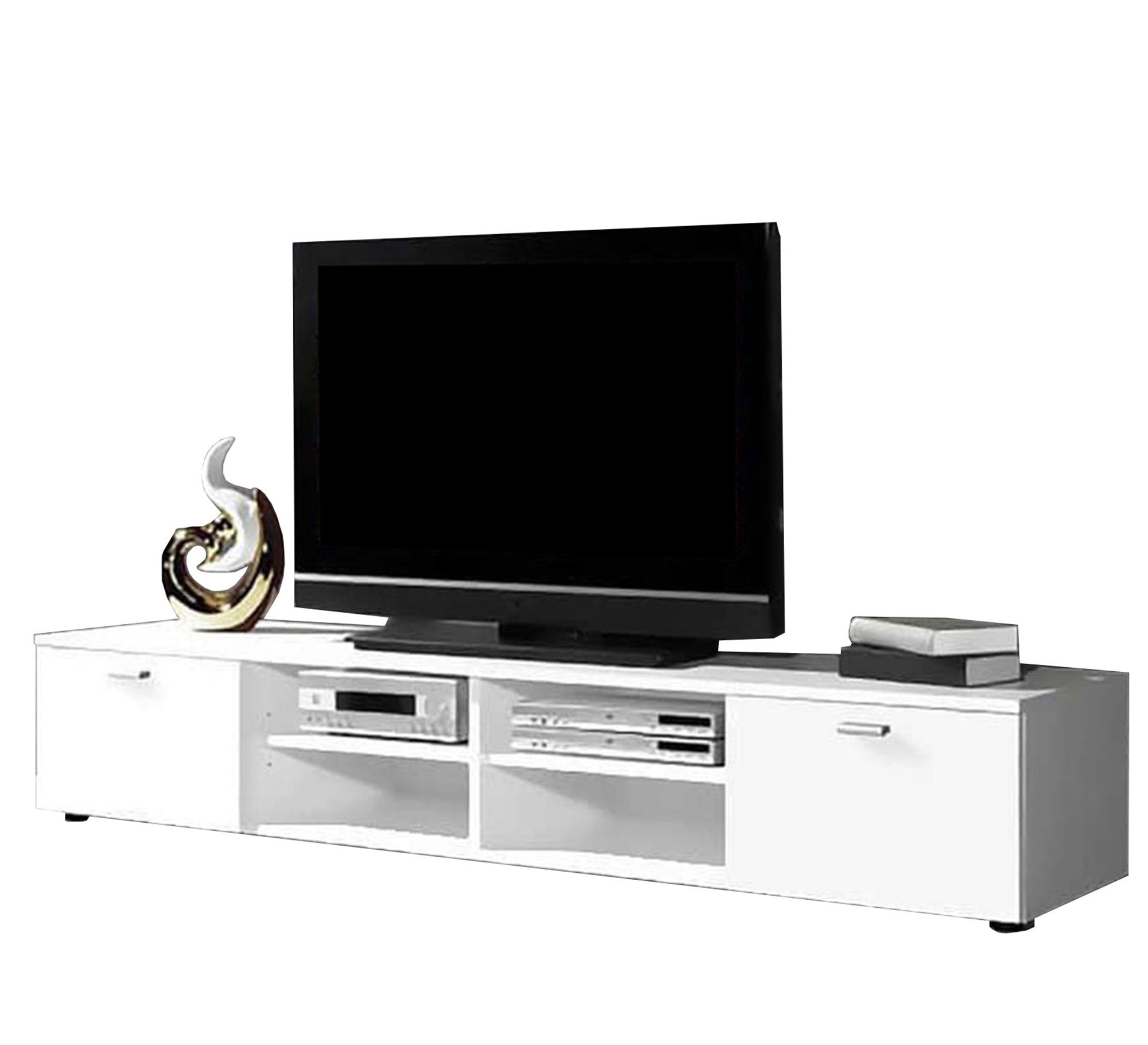 TV unit with two open shelves in the middle