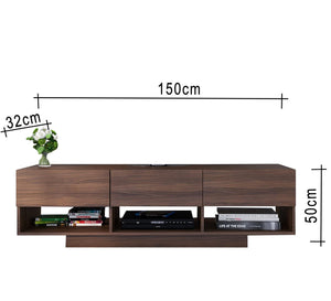 Dark brown wooden TV unit