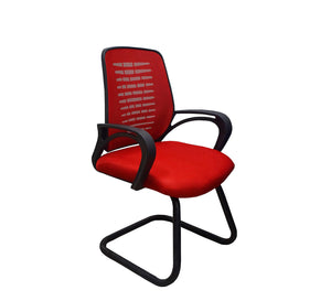 Red mesh chair