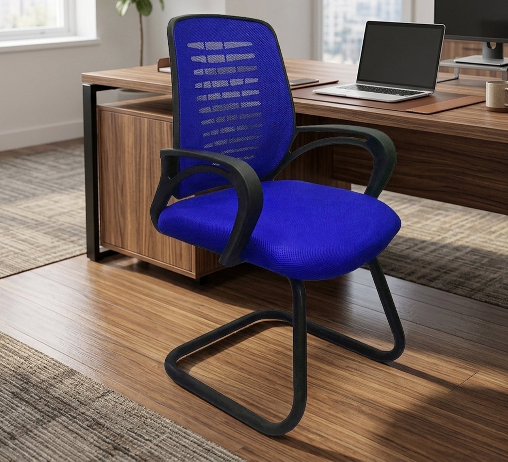 Blue office chair