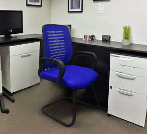 Blue office chair