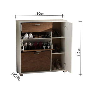 A Shoe rack with multiple storage spaces