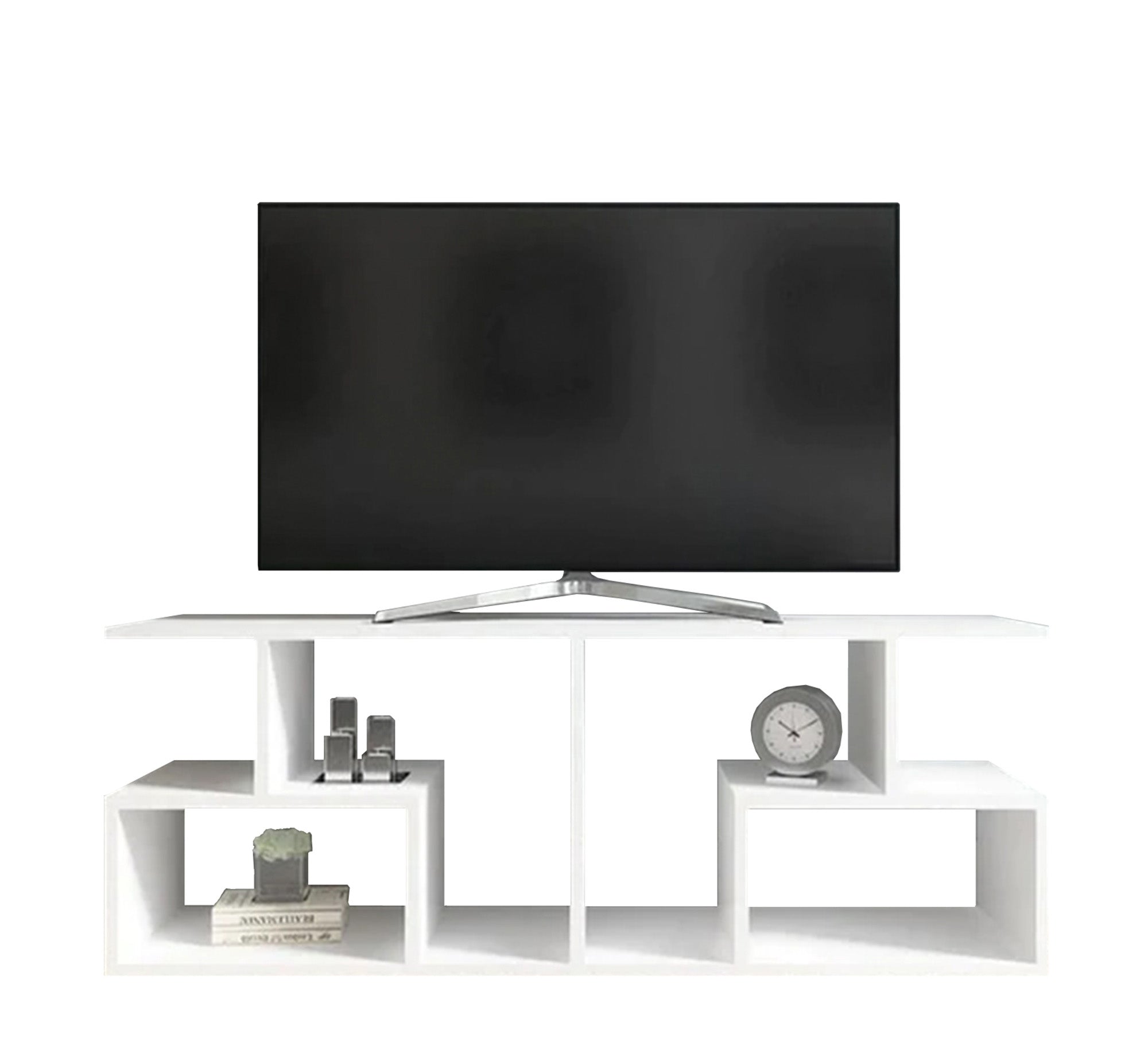 TV unit with nested shelves