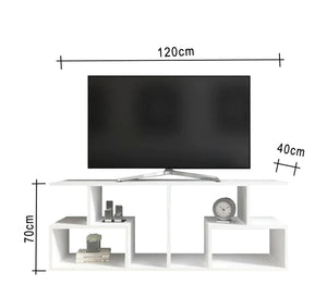 TV unit with nested shelves