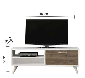 High TV table on legs