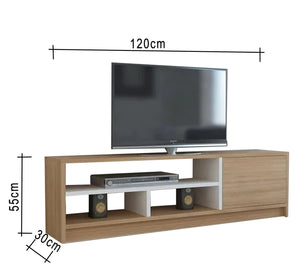 TV unit with two shelves divided from inside