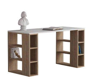 Desk: Spacious Shelves, Organized Workspace