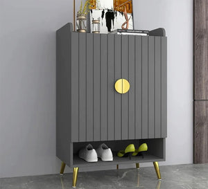 Gray shoe rack