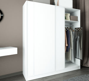 A cupboard with three sliding doors