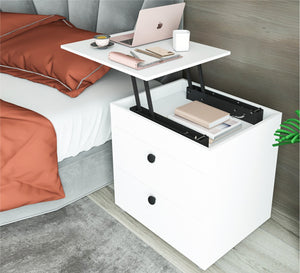 Bedside table with movable surface