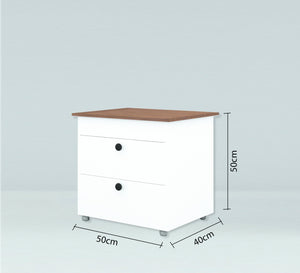 Bedside table with a brown movable surface