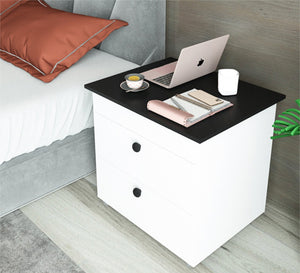 Nightstand with a black moving surface