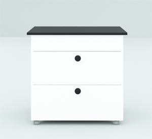 Nightstand with a black moving surface