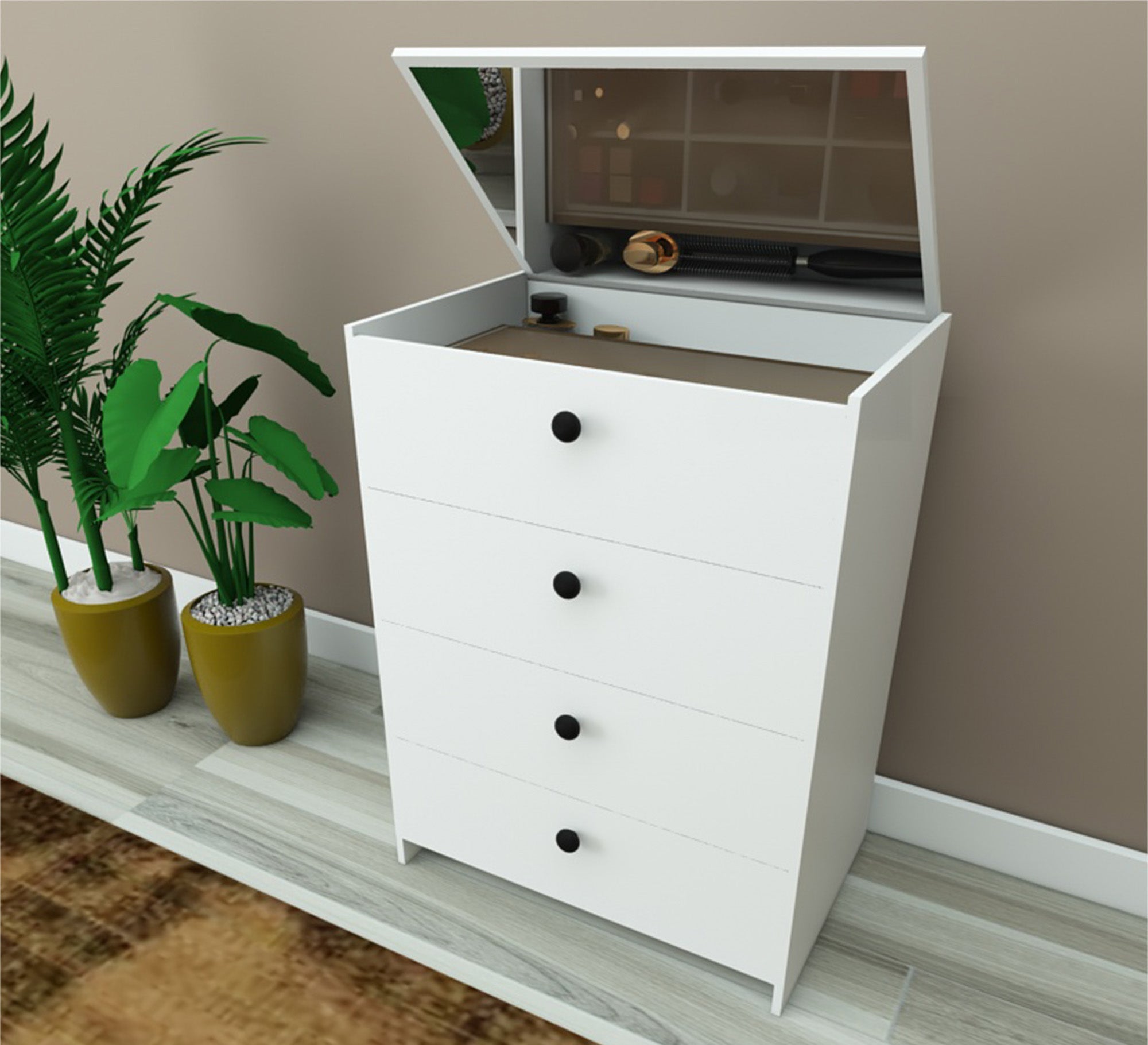 Dresser with movable top