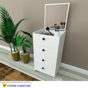 Dresser with movable top and seat