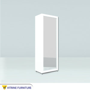 Elegance Shoe Cabinet: Sleek Storage with Mirror Window