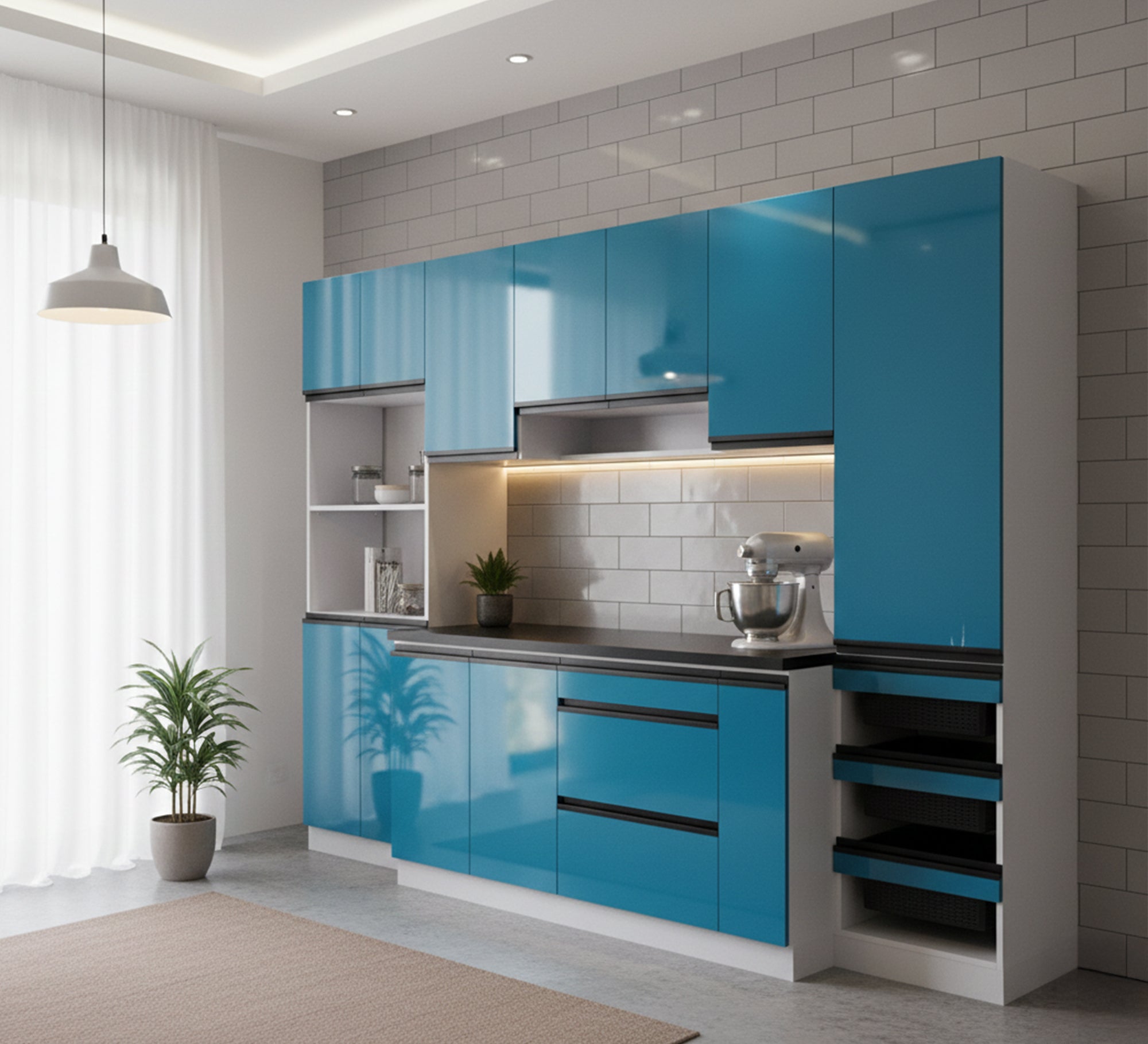 Full kitchen turquoise