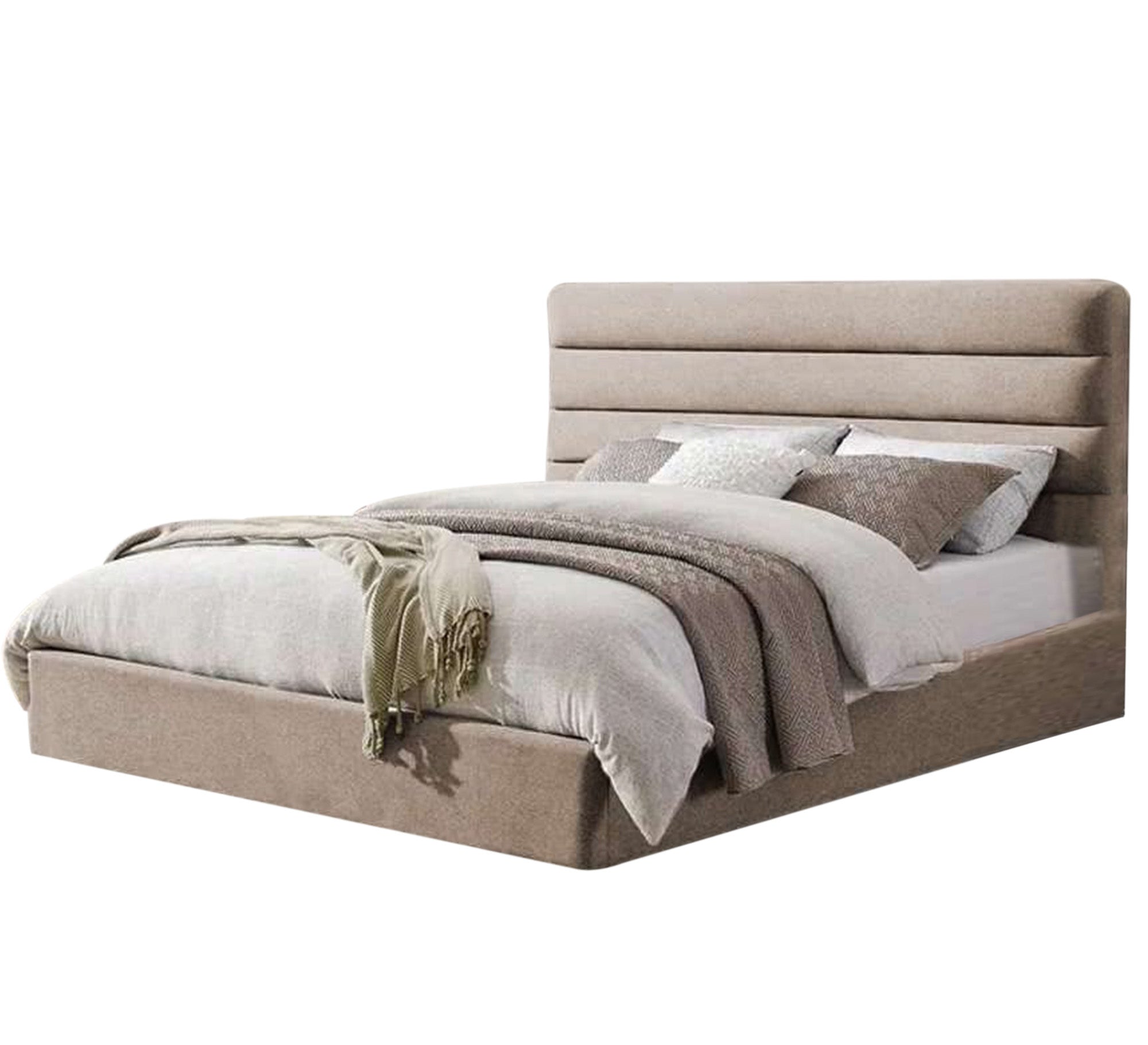 Youth beige bedroom bed