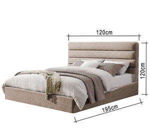 Youth beige bedroom bed