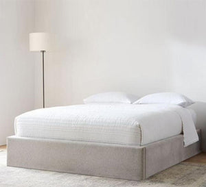 Light gray bed without back