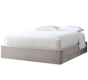 Light gray bed without back