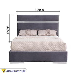 Single bed divided into two parts, dark grey