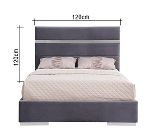 Single bed divided into two parts, dark grey