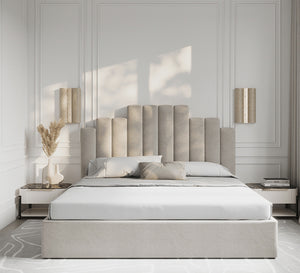 Elegant beige bed