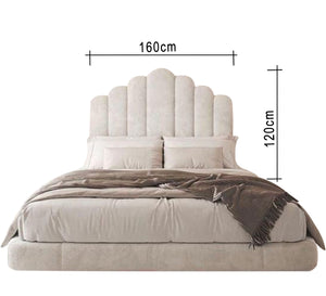 White Bed, Unique Headboard, Ultimate Comfort