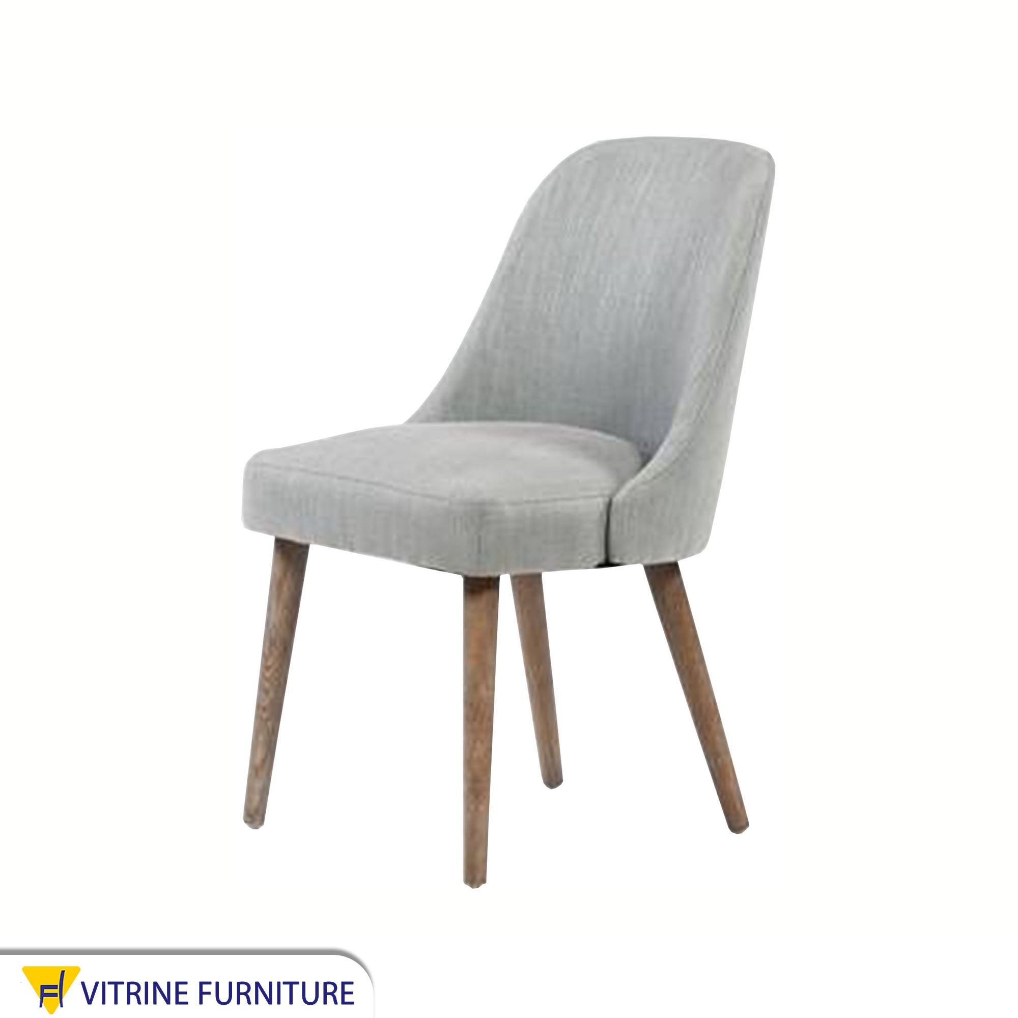 Grey upholstered chair