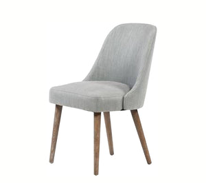 Grey upholstered chair