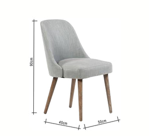 Grey upholstered chair