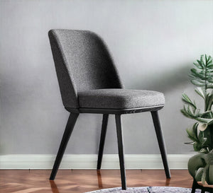 Dark grey upholstered chair